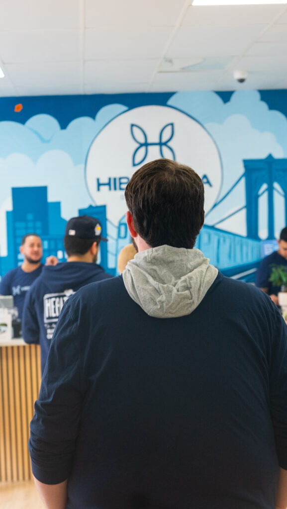 Waiting  line At Hibernica dispensary nyc. 